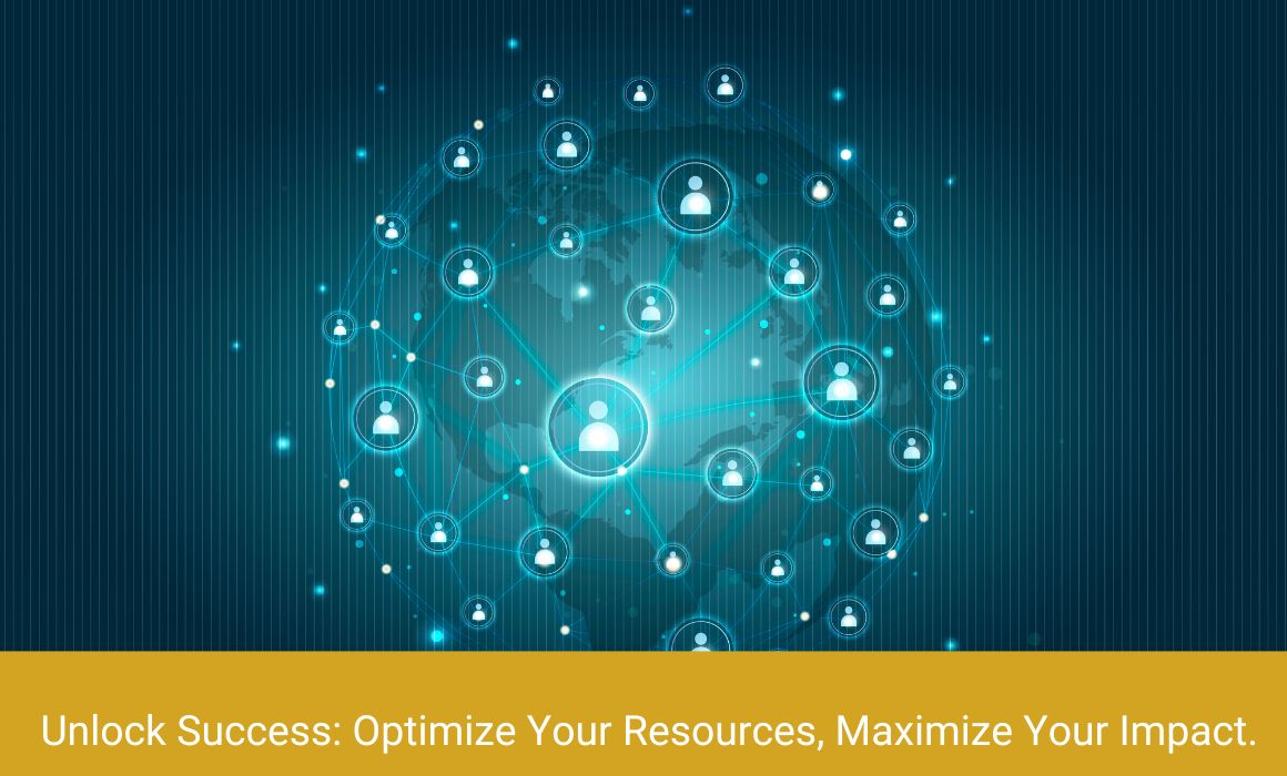 Graphic depicting the transformative impact of resource optimization on project management efficiency and success