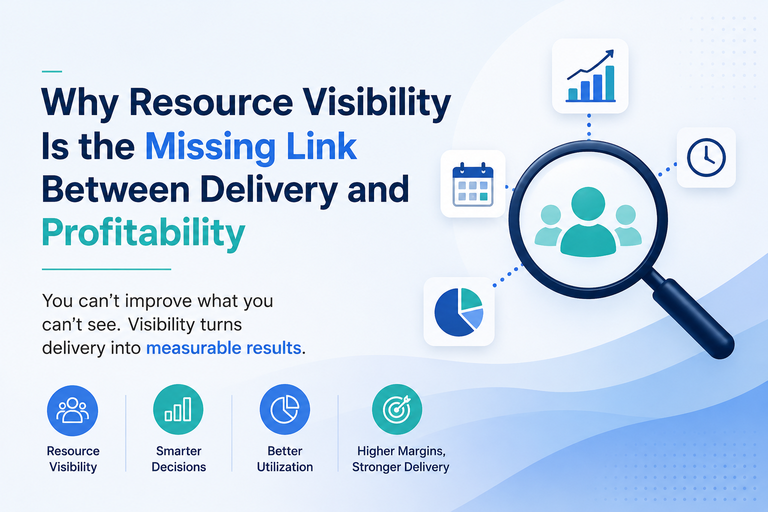 Resource visibility and utilization tracking improving delivery profitability in IT services organizations